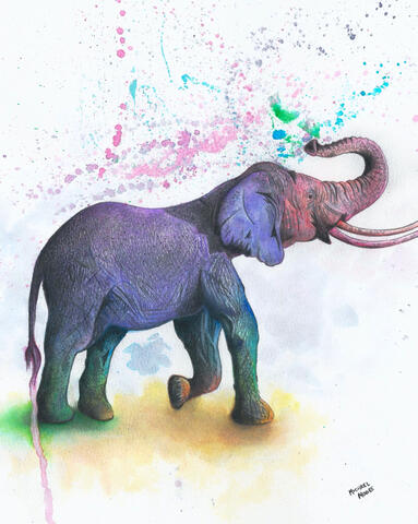 artist rendering of elephant